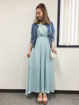 「マキシワンピ」｜miyaさん（レディース・155cm・20代）の夏コーディネート