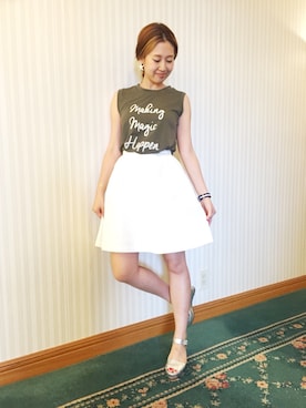 「アイテム（腕時計）」を使った、miyaさん（レディース・155cm）の夏コーディネート