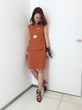 「M.deux（エムドゥ）のアイテム（アクセサリー）」を使った、miyaさん（レディース・155cm）の春コーディネート