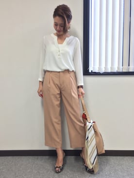 「M.deux（エムドゥ）のアイテム（ショルダーバッグ）」を使った、miyaさん（レディース・155cm）の夏コーディネート