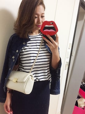 「M.deux（エムドゥ）のアイテム（トップス）」を使った、miyaさん（レディース・155cm）の夏コーディネート