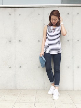 「アイテム（腕時計）」を使った、miyaさん（レディース・155cm・30代）の夏コーディネート