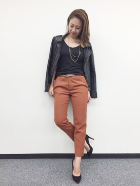 「M.deux（エムドゥ）のアイテム（アクセサリー）」を使った、miyaさん（レディース・155cm）の秋コーディネート