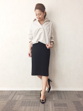 「M.deux（エムドゥ）のアイテム（シューズ）」を使った、miyaさん（レディース・155cm）の秋コーディネート