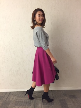 「アイテム（ピアス（両耳用））」を使った、miyaさん（レディース・155cm・30代）の秋コーディネート