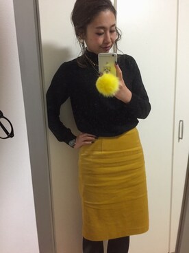 「M.deux（エムドゥ）のアイテム（アクセサリー）」を使った、miyaさん（レディース・155cm）の秋コーディネート