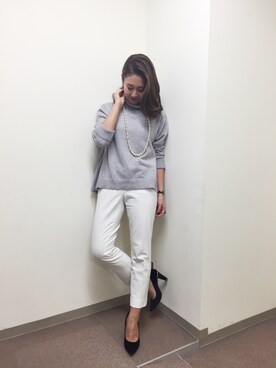 「M.deux（エムドゥ）のアイテム（シューズ）」を使った、miyaさん（レディース・155cm）の冬コーディネート