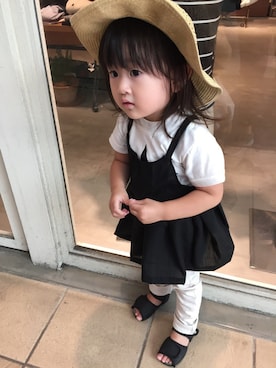「2歳3ヶ月」｜「アイテム（キャミソール）」を使った、S♡Cさん（キッズ・80cm）の秋コーディネート
