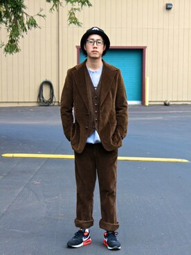 「NIKE（ナイキ）のNIKE AIR MAX（スニーカー、ブラック系）」を使った、Joeさん（メンズ・178cm）の冬コーディネート