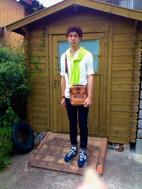 「NEW BALANCE（ニューバランス）のShoes（スニーカー、ブルー系）」を使った、Joeさん（メンズ・178cm）の春コーディネート