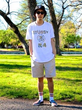 「VANS（バンズ）のVANS SLIPON（スニーカー、その他）」を使った、Joeさん（メンズ・178cm）の春コーディネート