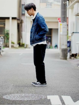 「シェルパ」｜Levi's® EC STAFFさん（メンズ・175cm）の秋コーディネート