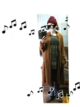 「チャイハネ（チャイハネ）のアイテム（チェスターコート）」を使った、かえる。さん（レディース・153cm）の冬コーディネート