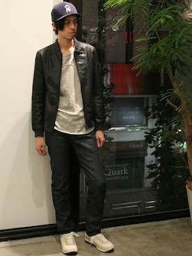 「STUDIOUS（ステュディオス）のアイテム（MA-1）」を使った、宮城さん（メンズ・175cm）の秋コーディネート