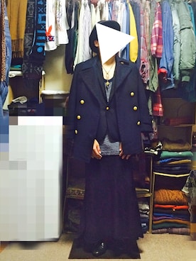 「Yohji Yamamoto（ヨウジヤマモト）のアイテム（スカート）」を使った、かんちゃんさん（メンズ・169cm）の秋コーディネート