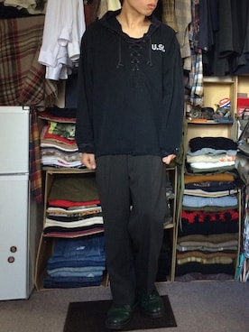 「アイテム（ドレスシューズ、グリーン系）」を使った、かんちゃんさん（メンズ・169cm）の夏コーディネート