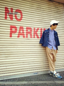 「アイテム（ソックス/靴下、その他）」を使った、黒坂学さん（メンズ・171cm）の春コーディネート