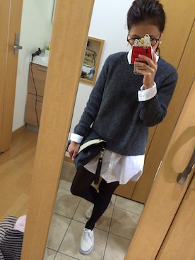 「アイテム（シャツワンピース）」を使った、NAOKO.sさん（レディース・158cm・20代）の秋コーディネート