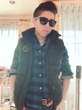 「A&F（エーアンドエフ）のアイテム（ジャケット/アウター）」を使った、うぃんぐーさん（メンズ・165cm）の冬コーディネート