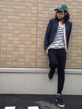 「ZARA BASIC（ザラベーシック）のアイテム（パンツ）」を使った、BT4.0さん（メンズ・172cm）の春コーディネート