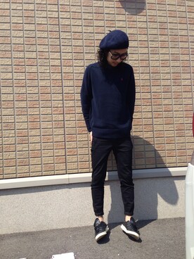 「ZARA BASIC（ザラベーシック）のアイテム（パンツ）」を使った、BT4.0さん（メンズ・172cm）の春コーディネート