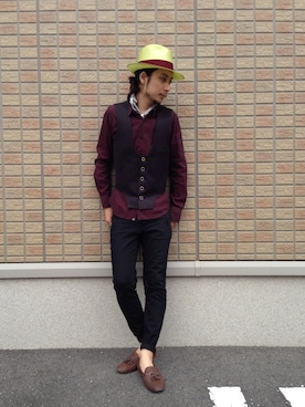 「ZARA BASIC（ザラベーシック）のアイテム（パンツ）」を使った、BT4.0さん（メンズ・172cm）の春コーディネート