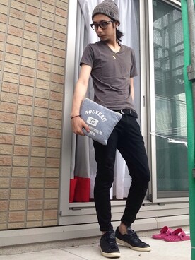 「ZARA BASIC（ザラベーシック）のアイテム（パンツ）」を使った、BT4.0さん（メンズ・172cm）の夏コーディネート