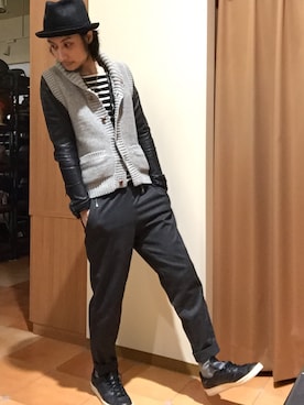 「ZARA BASIC（ザラベーシック）のアイテム（パンツ）」を使った、BT4.0さん（メンズ・172cm）の冬コーディネート