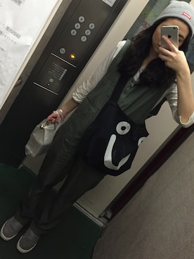 「remilla（レミーラ）のアイテム（つなぎ/オールインワン）」を使った、lilkpanda81さん（レディース・158cm）の秋コーディネート