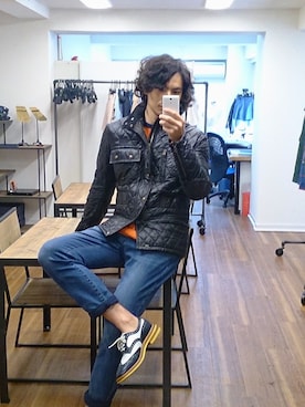「tricker's」｜「アイテム（ブルゾン）」を使った、shimaさん（メンズ・183cm）の冬コーディネート