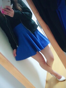 「青×白」｜「アイテム（財布/小物）」を使った、オトウフゆんゆんさん（レディース・163cm）の夏コーディネート