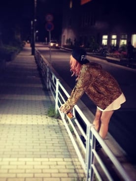 「JOYRICH（ジョイリッチ）のCaged Leopard Hoodie（パーカー、その他）」を使った、Pechi ◎さん（レディース・164cm）の冬コーディネート