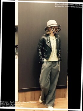 「Language（ランゲージ）のアイテム（ジャケット/アウター）」を使った、makka0122さん（レディース・154cm）の秋コーディネート