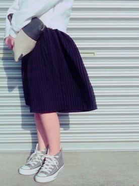 「IENA」｜「アイテム（スウェット）」を使った、a。さん（レディース・155cm）の春コーディネート