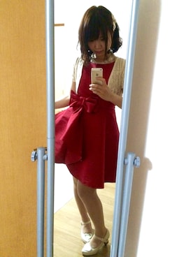 「MILK（ミルク）のアイテム（パンプス、ゴールド系）」を使った、minaminamiさん（レディース・158cm）の春コーディネート