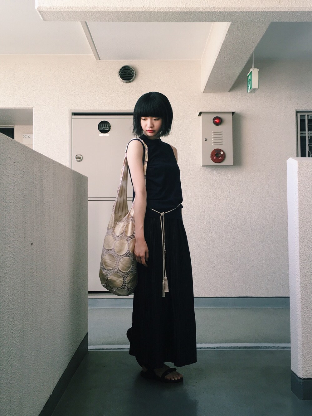「シンプル、ootd、UNIQLO」｜「UNIQLOのアイテム（タンクトップ、その他）」を使った、ｋａｈｏさん（レディース・165cm）の夏コーディネートの1枚目の写真