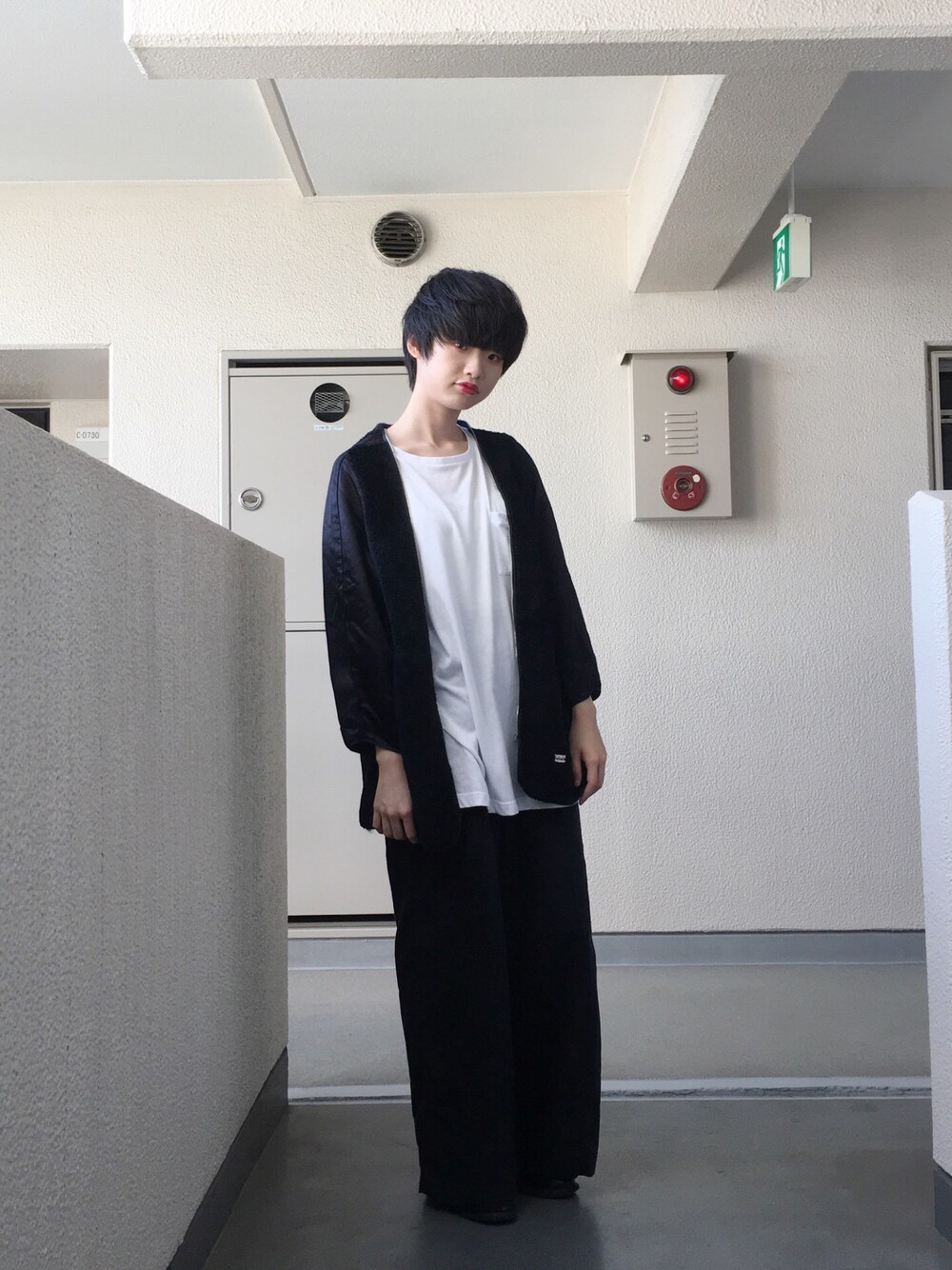「COMME CA ISMのビッグＴシャツ（Tシャツ/カットソー、ホワイト系）」を使った、ｋａｈｏさん（レディース・165cm）の秋コーディネートの1枚目の写真