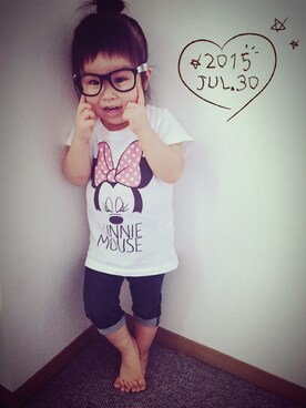 「UNIQLOコーデ」｜Mirion♡keijoさん（キッズ・90cm）の夏コーディネート