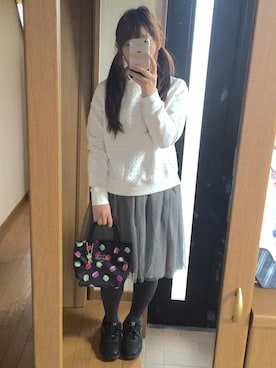 「LADUREE（ラデュレ）のアイテム」を使った、めーりんさん（レディース・148cm）の冬コーディネート