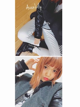 「AVAN LILY（アヴァンリリィ）のアイテム（その他アウター）」を使った、yuchaさん（レディース・153cm）の冬コーディネート