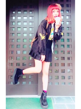 「RNA（アールエヌエー）のアイテム（ノーカラージャケット）」を使った、yuchaさん（レディース・153cm）の春コーディネート