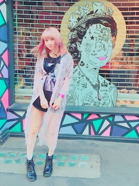 「BUBBLES（バブルス）のアイテム（その他アウター）」を使った、yuchaさん（レディース・153cm）の夏コーディネート