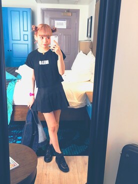 「アイテム（アナログ腕時計、ピンク系）」を使った、yuchaさん（レディース・153cm）の夏コーディネート