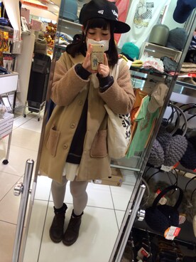 「NOMINE（ノミネ）のアイテム（その他アウター）」を使った、ゆう(｡•ө•｡)さん（レディース・153cm）の春コーディネート