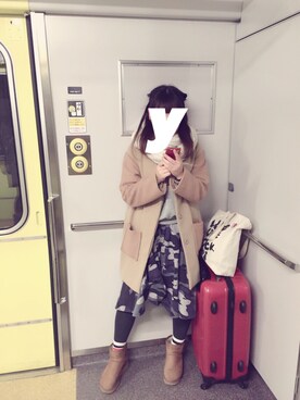 「NOMINE（ノミネ）のアイテム（その他アウター）」を使った、ゆう(｡•ө•｡)さん（レディース・153cm）の冬コーディネート