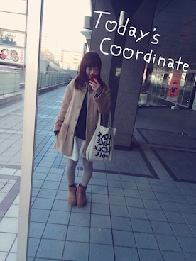 「NOMINE（ノミネ）のアイテム（その他アウター）」を使った、ゆう(｡•ө•｡)さん（レディース・153cm）の冬コーディネート