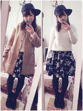 「NOMINE（ノミネ）のアイテム（その他アウター）」を使った、ゆう(｡•ө•｡)さん（レディース・152cm）の冬コーディネート