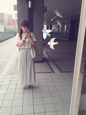 「aiko」｜「アイテム（アナログ腕時計）」を使った、ゆう(｡•ө•｡)さん（レディース・152cm）の夏コーディネート