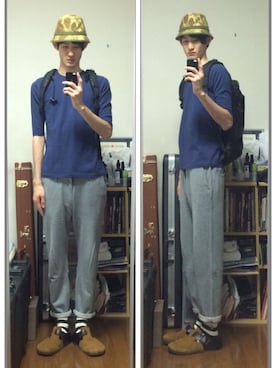 「アイテム（ソックス/靴下）」を使った、しょーぺさん（メンズ・187cm）の夏コーディネート