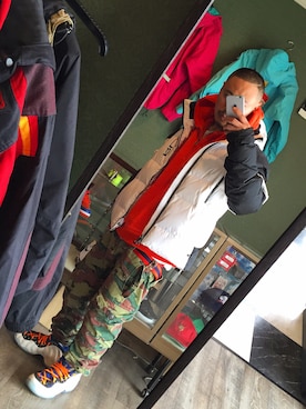 「アイテム（ダウンジャケット/コート）」を使った、Young Dieさん（メンズ・161cm・20代）の春コーディネート